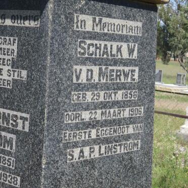 MERWE Schalk W., v.d. 1856-1906