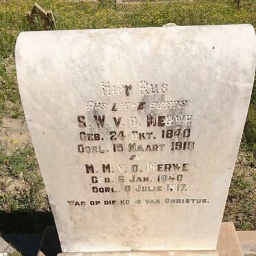 MERWE S.W., v.d. 1840-1918 &amp; M.M. 1840-1917