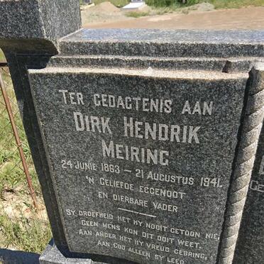 MEIRING Dirk Hendrik 1863-1941 &amp; Maria Elizabeth Luoretia SCHULD 1863-1948