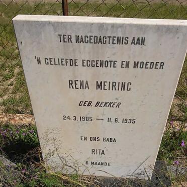 MEIRING Rena nee BEKKER 1905-1935 :: MEIRING Rita