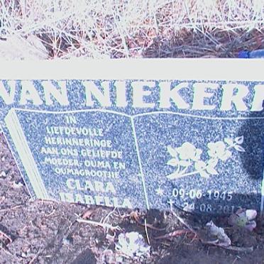 NIEKERK Clara Isabella, van 1945-2012