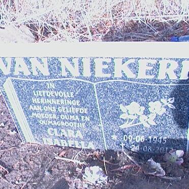 NIEKERK Clara Isabella, van 1945-2012