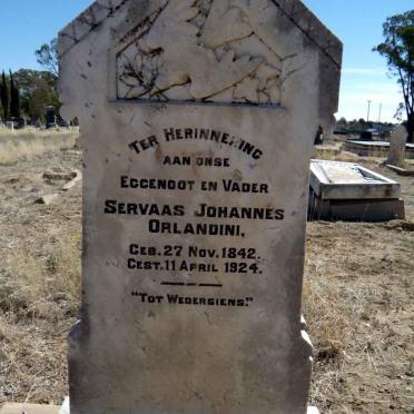 ORLANDINI Servaas Johannes 1842-1924