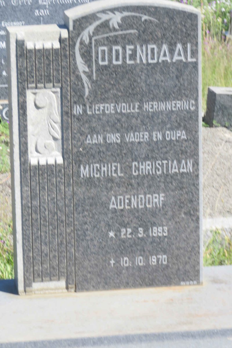 ODENDAAL Michiel Christiaan Adendorf 1893-1970