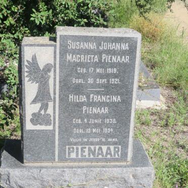 PIENAAR Susanna Johanna Magrieta 1919-1921 :: PIENAAR Hilda Francina 1930-1934