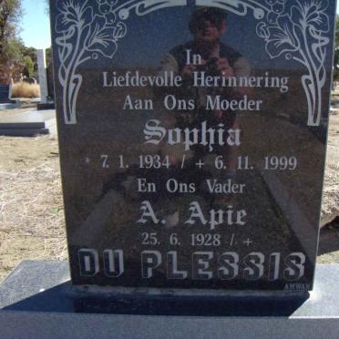 PLESSIS A., du 1928- &amp; Sophia 1934-1999
