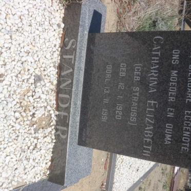 STANDER Catharina Elizabeth nee STRAUSS 1920-1991
