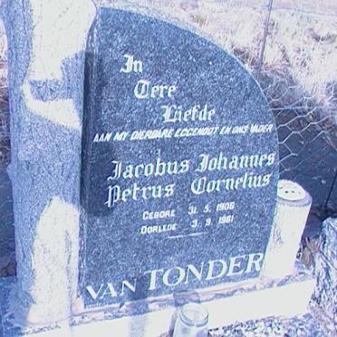 TONDER Jacobus Johannes Petrus Cornelius, van 1906-1961