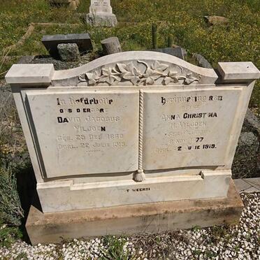 VILJOEN David Jacobus 1868-1919 &amp; Anna Christina M. VILJOEN 1877-1919