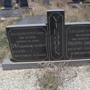 VILJOEN Philippus Johannes 1913-1985 &amp; D.M.A. DU PREEZ 1933-
