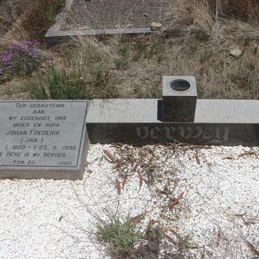 VERWEY Johan Frederik 1920-1996 &amp; Margaretha Aletha 1924-2010