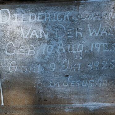 WALT Diederick Johannes, van der 1925-1925