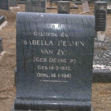 ZYL Isabella Hermina, van nee DE JAGER 1872-1941