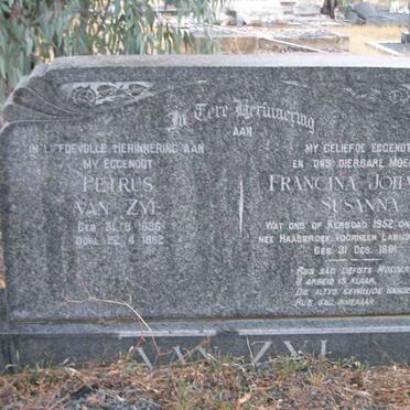 ZYL Petrus, van 1896-1962 &amp; Francina Johanna Susanna LABUSCHAGNE nee HAASBROEK 1891-1952