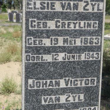ZYL Jacobus Albertus, van 1863-1932 &amp; Elsie GREYLING 1863-1943 :: VAN ZYL Johan Victor 1904-1911