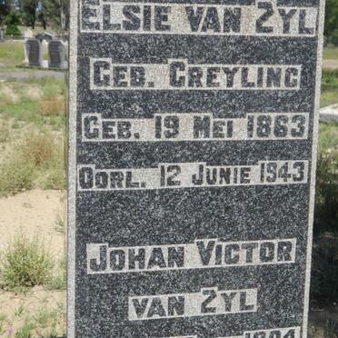 ZYL Jacobus Albertus, van 1863-1932 &amp; Elsie GREYLING 1863-1943 :: VAN ZYL Johan Victor 1904-1911