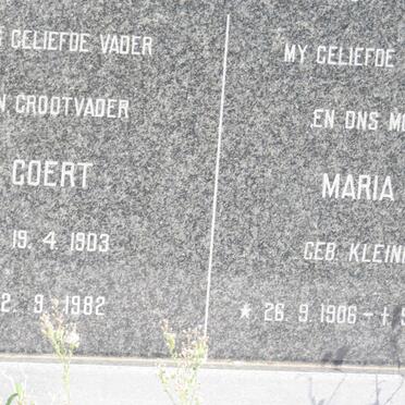 ? Coert 1903-1982 &amp; Maria M. KLEINHANS 1906-1978