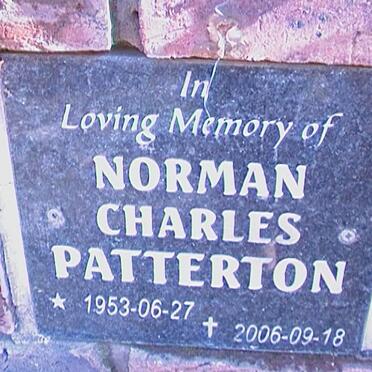 PATTERTON Norman Charles 1953-2006