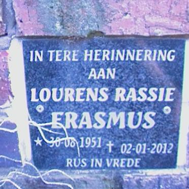 ERASMUS Lourens Rassie 1951-2012