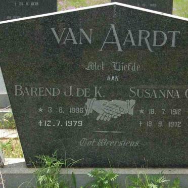 AARD Barend J.de K., van 1896-1979  &amp; Susanna C. 1912-1972