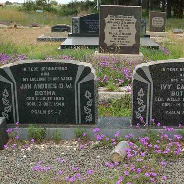 BOTHA Jan Andries D.W. 1889-1948 &amp; Ivy Caroline WELLS 1903-1976