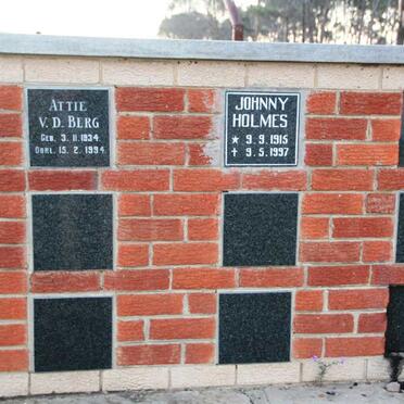 BERG Attie, v.d. 1934-1994 :: HOLMES Johnny 1915-1997