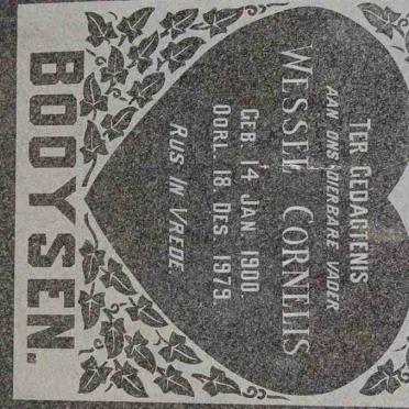 BOOYSEN Wessel Cornelis 1900-1979