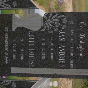 BEER Jan Andries, de 1902-1972 &amp; Edith Louis 1906-1985