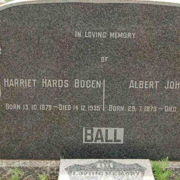 BALL Albert John 1873-1957 &amp; Harriet Hards BOCEN 1879-1935