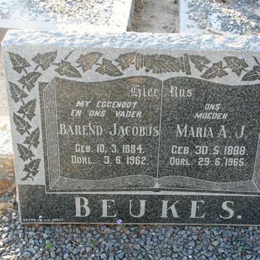 BEUKES Barend Jacobus 1884-1962 & Maria A.J. 1888-1965