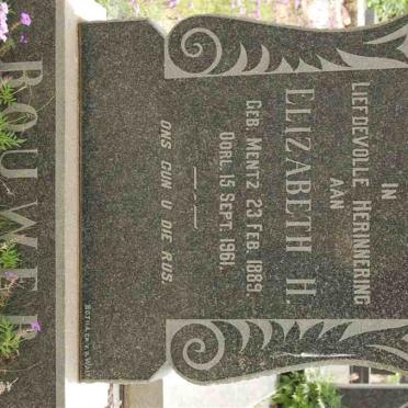 BOUWER Elizabeth H. nee MENTZ 1889-1961