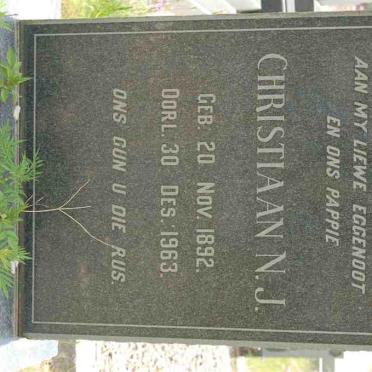 CHRISTIAAN N.J. 1892-1963