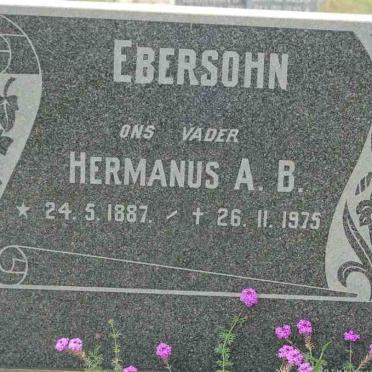 EBERSOHN Hermanus A.B. 1887-1975