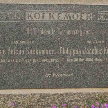 KOEKEMOER Philippus Jacobus 1865-1942 &amp; Elsje Helena V.D. MERWE 1867-1942