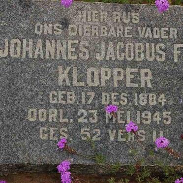 KLOPPER Johannes Jacobus F.L.1884-1945