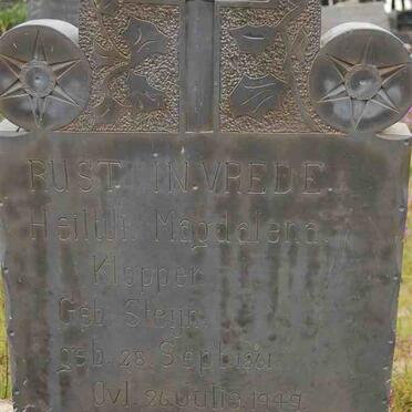 KLOPPER Heiltji Magdalena nee STEIJN 1861-1949