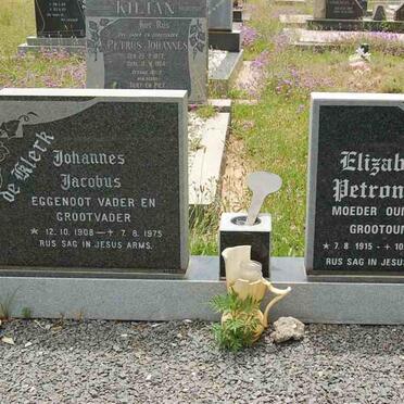KLERK Johannes Jacobus, de 1908-1975 &amp; Elizabeth Petronella 1915-2000