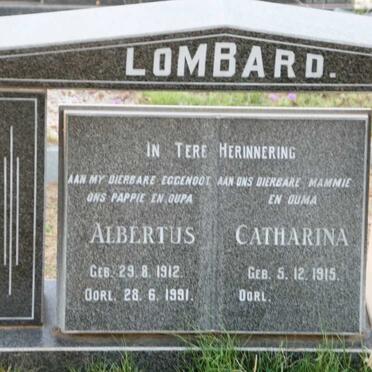LOMBARD Albertus 1912-1991 & Catharina 1915-