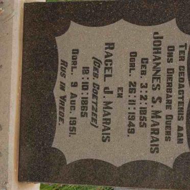 MARAIS Johannes S. 1855-1949 &amp; Ragel J. COETZEE 1865-1951