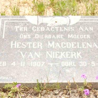 NIEKERK Hester Magdelena, van 1907-1966