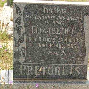 PRETORIUS Elizabeth C. nee CILLIERS 1893-1966