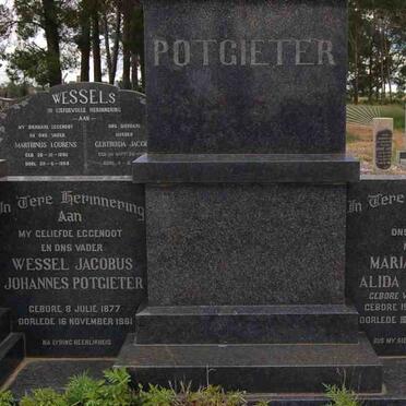 POTGIETER Wessel Jacobus Johannes 1877-1961 &amp; Maria Jacoba Alida VAN DER MERWE 1886-1963