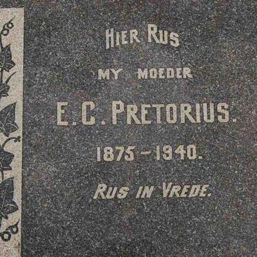 PRETORIUS  E.C. 1875-1940