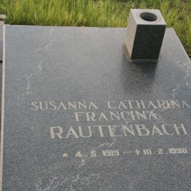 RAUTENBACH Susanna Catharina Francina 1919-1990