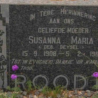 ROODT Susanna Maria nee DEYSEL 1908-1961