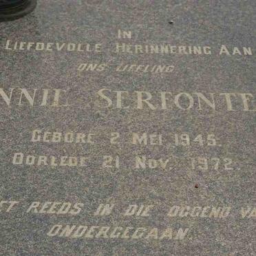 SERFONTEIN Jannie 1945-1972
