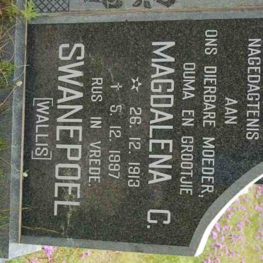 SWANEPOEL Magdalena C. nee WALLIS 1913-1997