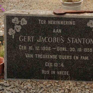 STANTON Gert Jacobus 1906-1955