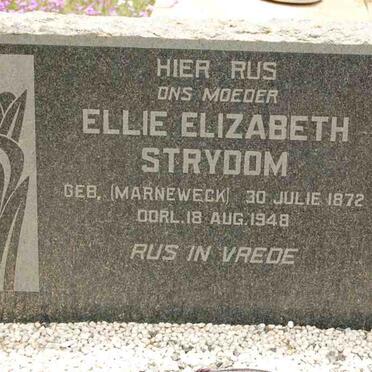 STRYDOM Ellie Elizabeth nee MARNEWECK 1872-1948