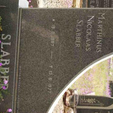 SLABBER Marthinus Nicolaas 1887-1977
